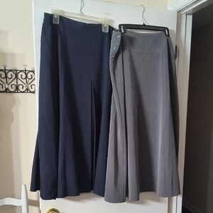 Bundle Of Two Skirts:  NYCC Gray And Breckenridge II Navy, Great Shape